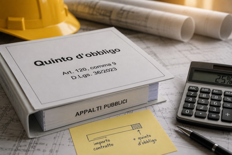 Quinto d'obbligo negli appalti pubblici: come funziona e i limiti